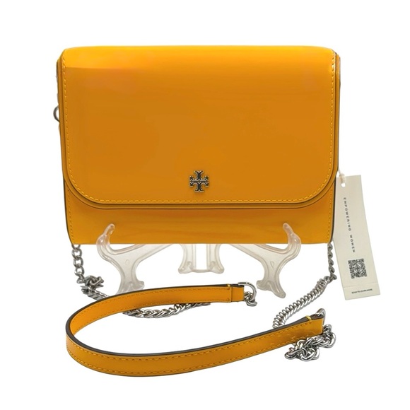 Tory Burch Emerson Patent Chain Wallet Crossbody Bag
